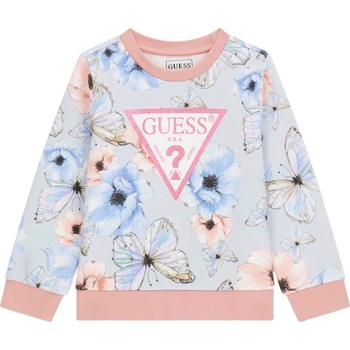 Guess Суитшърт с дълъг ръкав Guess - С цветя и пеперуди, многоцветен, 12 м (20261-K6RQ02-KA6R4-P739-12M)