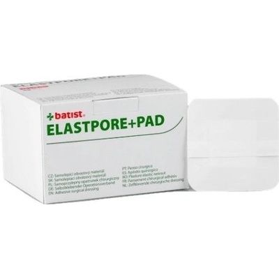 BATIST ELASTPORE+PAD sterilné krytie 10 cm x 30 cm, náplasť s vankúšikom (1320113508) 1x25 ks