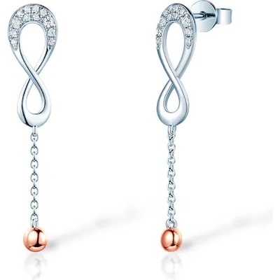 SAVICKI Infinity обеци: посребрени. кубичен цирконий