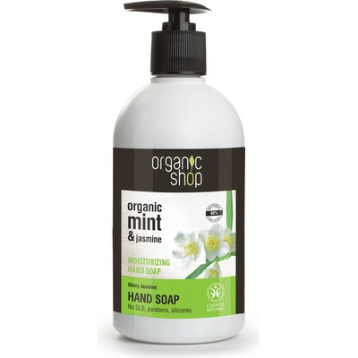 Organic Shop tekuté mýdlo na ruce Máta a Jasmín 500 ml