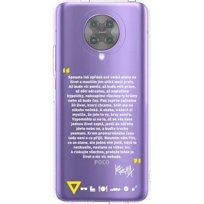 Púzdro Picasee silikónové Xiaomi Poco F2 Pro - Kazma - BUĎTE TROCHU YESMANI čiré