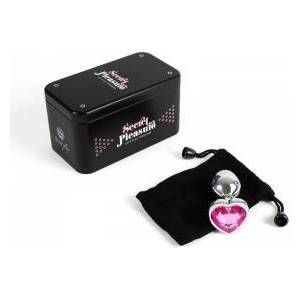 Secret Play Metal Plug Heart Base Fuchsia Small 7cm Aluminum