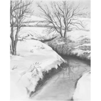 Image 1 of Royal & Langnickel - Творчески комплект за графика - Зимен пейзаж (SKBN7)
