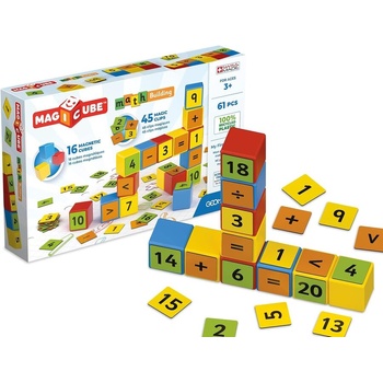 Image 1 of Geomag Магнитен конструктор, Geomag, Magicube, Математическо изграждане, 61 части