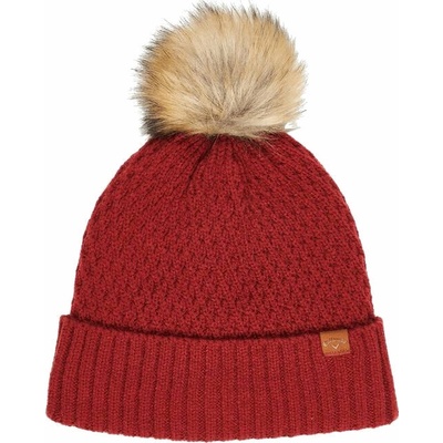 Callaway Ladies Pom Pom Beanie Dark Red 2022