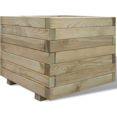 vidaXL Kvetináč 50x50x40 cm FSC drevo štvorcový