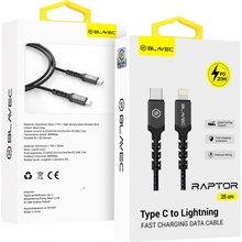 Blavec CRA-CL24BG025 Type C to Lightning - PD 20W 2,4A, 0,25m, černo-sivý