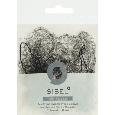 SIBEL Fine ultra tenká síťka na vlasy s elastickým okrajem, černá 2 ks – Zboží Dáma