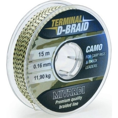 Mivardi šnúra Terminal D-Braid Camo 0,18mm 15 m