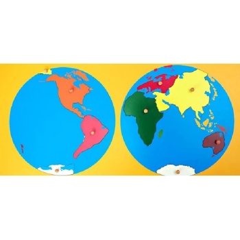 Smart Baby Пъзел Монтесори Smart Baby - Карта на света, 9 части (MO56)