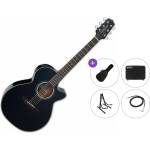 Takamine GF30CE-BLK Premium SET Black Електро-акустична китара Джъмбо