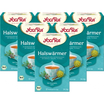 Yogi Tea Throat comfort úleva hrdla Ajurvédský bylinný čaj porcovaný BIO 17 x 1,95 g