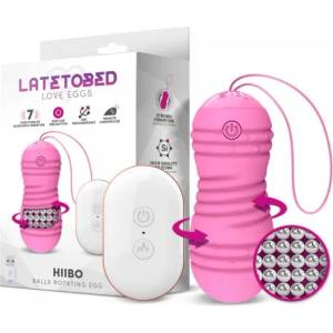 LATETOBED Вибро яйце с въртящи се перли и дистанционно Hiibo