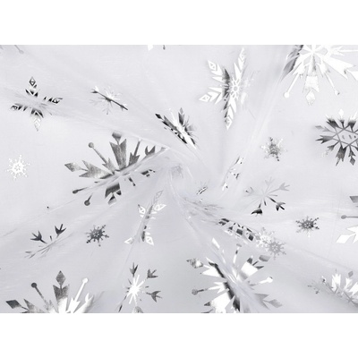 Prima-obchod Organza s vločkami, barva 2 transparent