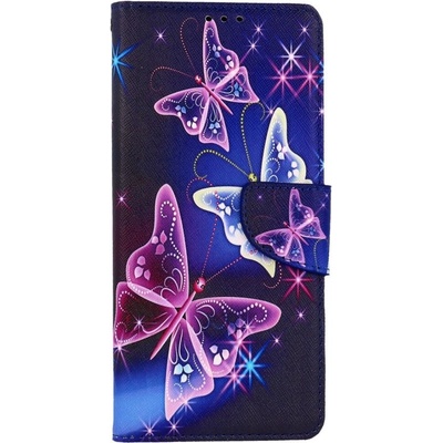Pouzdro TopQ Xiaomi Redmi 10C knížkové Modré s motýlky