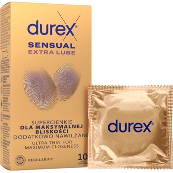 Durex Sensual Extra Lube презервативи 10 бр