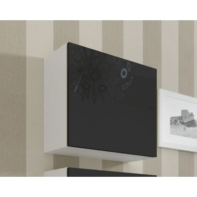 Cama meble Шкаф Cama Квадрат VIGO 50/50/30 бял/черен гланц (WIK VIGO b/cz)