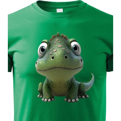 dětské triko dinosaurus zelená
