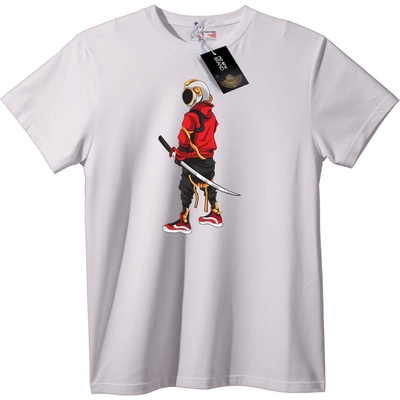 NOONEBRAND Тениска Астронавт Самурай - L, White