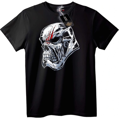 NOONEBRAND Тениска Черепен войн - L, Black