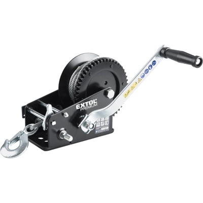 EXTOL PREMIUM naviják lanový 1350kg, lano 6mm/10m,, dvourychlostní model, 8861305