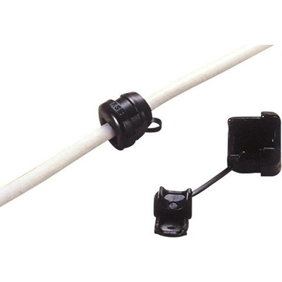 TRU COMPONENTS TC-SRR7R1203 odlehčení tahu Průměr svorky (max.) 10.5 mm Tloušťka montážní desky (max.) 1.6 mm polyamid č