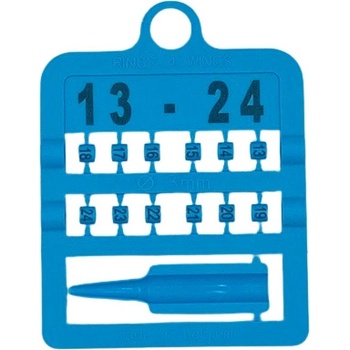 E-Z Split Ring Kroužky číselné, 3 mm/ modré 13-24