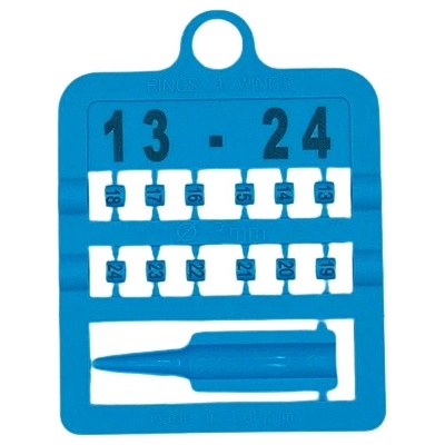 E-Z Split Ring Kroužky číselné, 3 mm/ modré 13-24