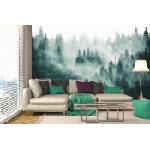 DIMEX ART Самозалепваща се флизелинова фототапета гора в мъгла 375 x 250 см
