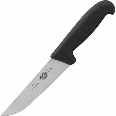 Victorinox Fibrox rovný mäsiarský nôž čierny 16 cm