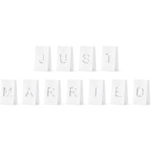 PartyDeco Хартиени фенери - Just Married 11 бр