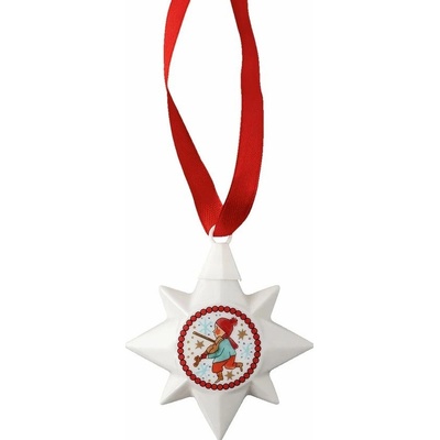 Rosenthal Porcelánová mini hvězda motiv Housle Christmas Sounds Ø 6,5 cm