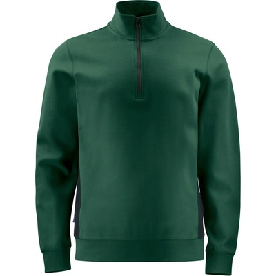 Projob mikina 2128 Doubleface s 1/4 zipem forest green