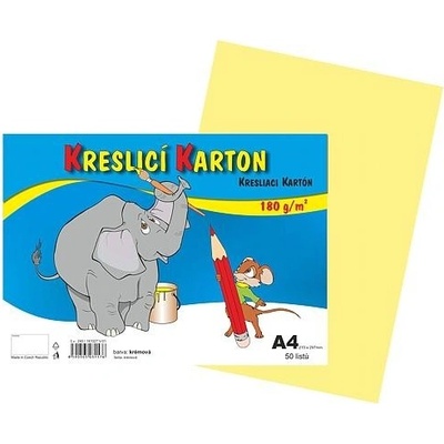Kreslící karton krémový A4 180gr. / 50 ks