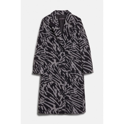 Karl Lagerfeld Jacquard Tailored Coat grey zebra