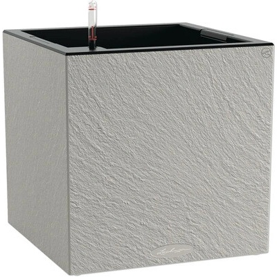 Lechuza Canto Slatestone plastový kvetináč 40 x 40 x 40,8 cm bridlicovo sivý