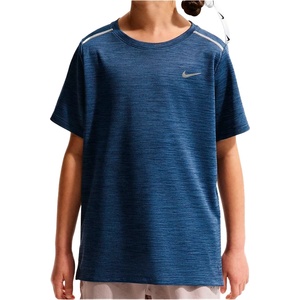 Nike Детска тениска Nike Kid's Dri-Fit Miler S/S Top Sport shirt - Mystic Navy / Reflective Silver (704-6158-0111)