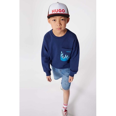 Hugo Детска шапка с козирка hugo в бяло с десен (g00128.)