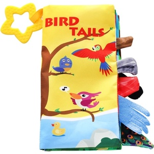 KikkaBoo Образователна текстилна книжка с чесалка Bird tails (31201010268)