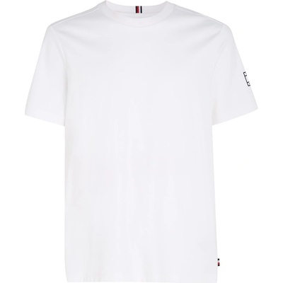 Tommy Hilfiger Тениска TOMMY HILFIGER Interlocking Logo Short Sleeve T-Shirt - White YBR