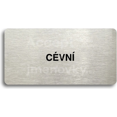 ACCEPT Piktogram CÉVNÍ - stříbrná tabulka - černý tisk bez rámečku