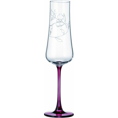 Crystal Bohemia BOHEMIA IDUNA RED FOOT SKLENICE NA ŠAMPAŇSKÉ 6 x 250 ml