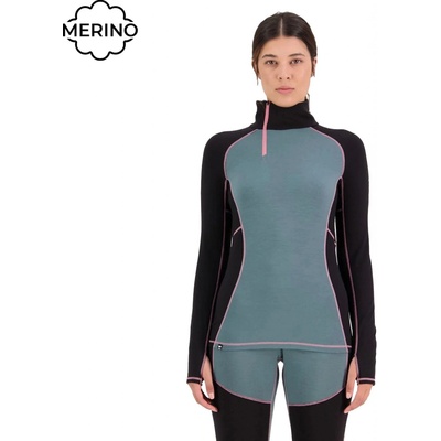 Mons Royale Wms Olympus Half Zip burnt sage/black 22/23