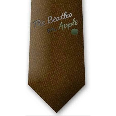 RukaHore Kravata The Beatles Unisex Silk Neck Tie On Apple Burnt Umber Brown
