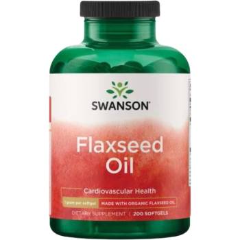 Image 1 of Swanson Flaxseed Oil 1000 mg [200 Гел капсули]