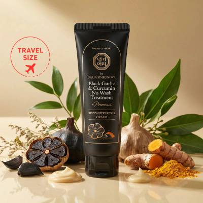 Doori Cosmetics Реконструктор за увредена и цъфтяща коса с черен чесън и куркумин DOORI Black Garlic & Curcumin Cream Premium Reconstructor SPECIAL SIZE (DI001304)