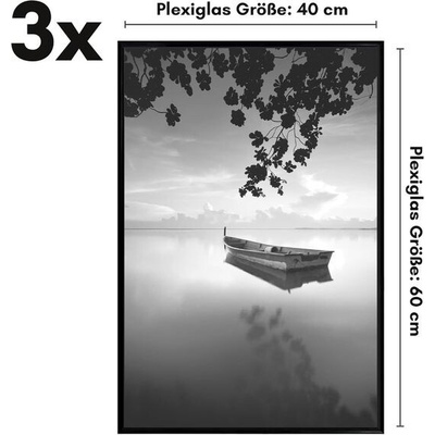 Americanflat obrazové rámy 40x60 cm (3 ks) - Úzký obrazový rám 60x40 cm s plexisklovou tabulí a – Zboží Mobilmania