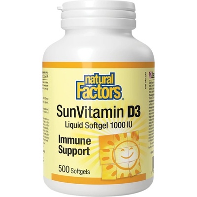 Natural Factors SunVitamin D3 1000 IU [500 Гел капсули]