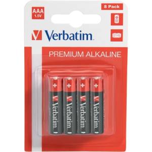 Verbatim ALKALINE BATTERY AAA 8 PACK (HANGCARD) (49502) - TechnoGear