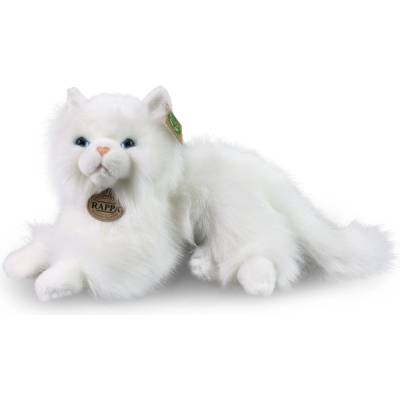 Rappa Плюшена Бяла персийска котка, 30 см. , лежаща